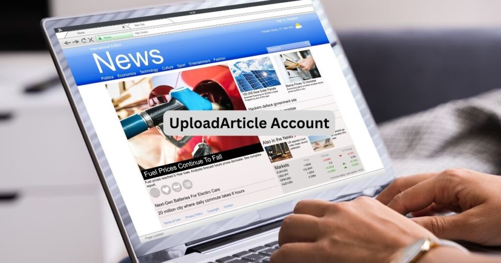 UploadArticle Account website